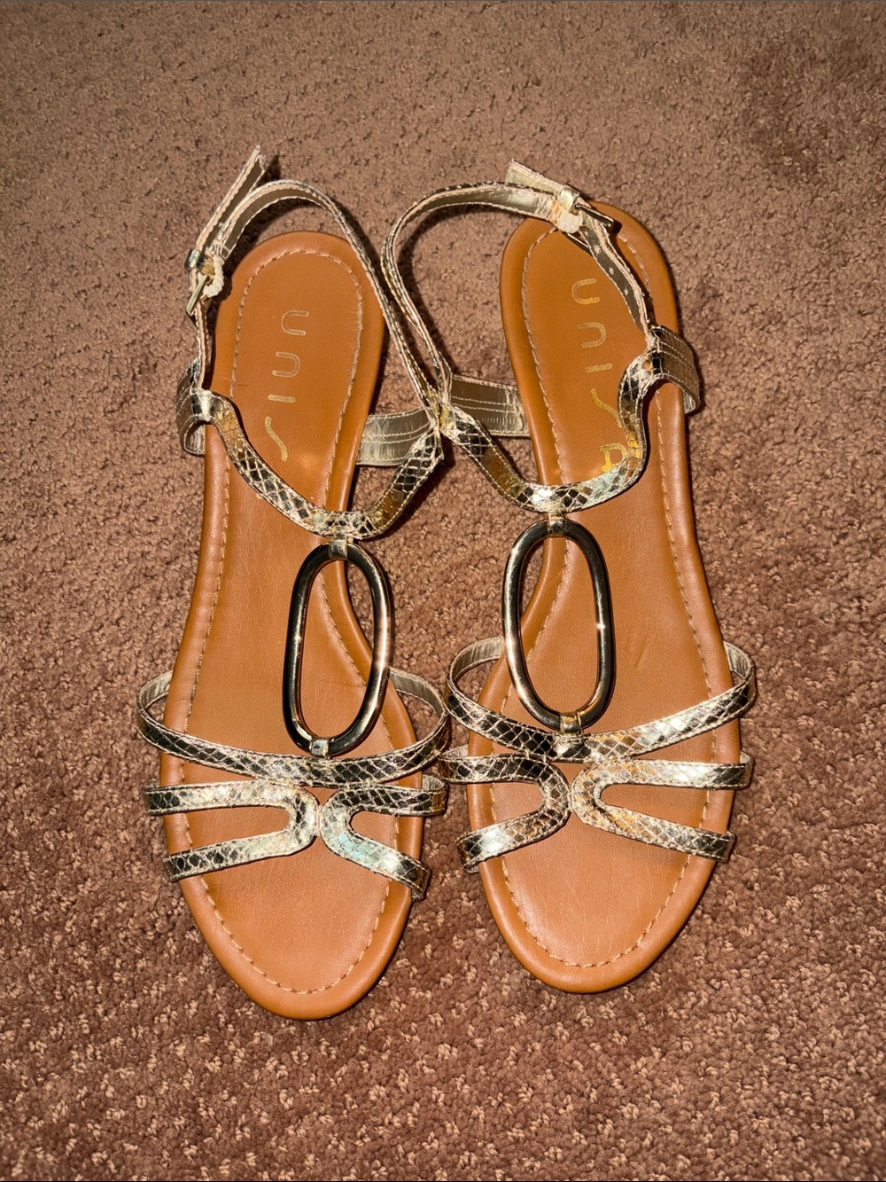 Unisa Gold Formal Sandals - Picture 2 of 5